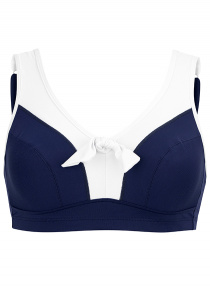 Bikini top, Adamo Swimwear Blau/Weiß
